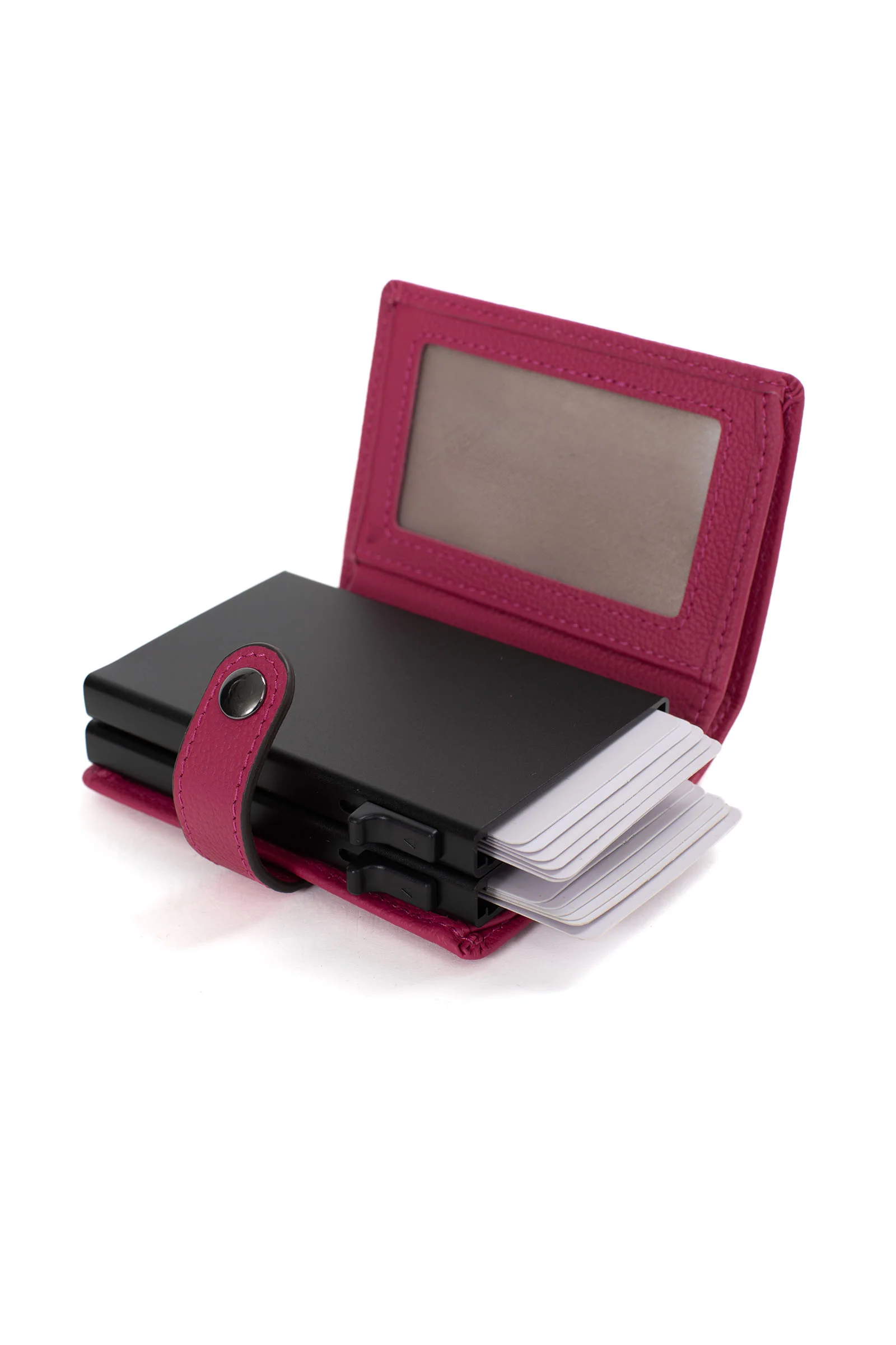 Boîtier porte-cartes - 1 volet - Stop RFID - Cuir - Image 5