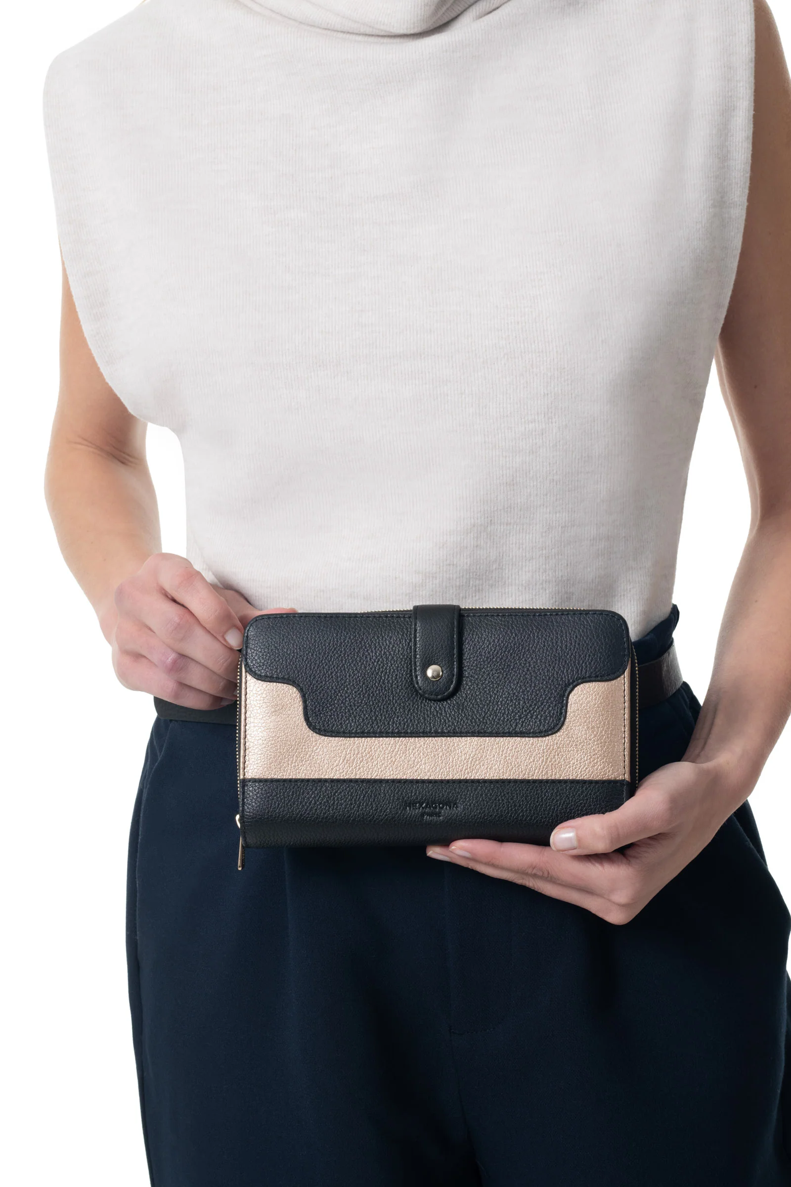 Compagnon de voyage - 1 volet - Stop RFID - Cuir - Image 2
