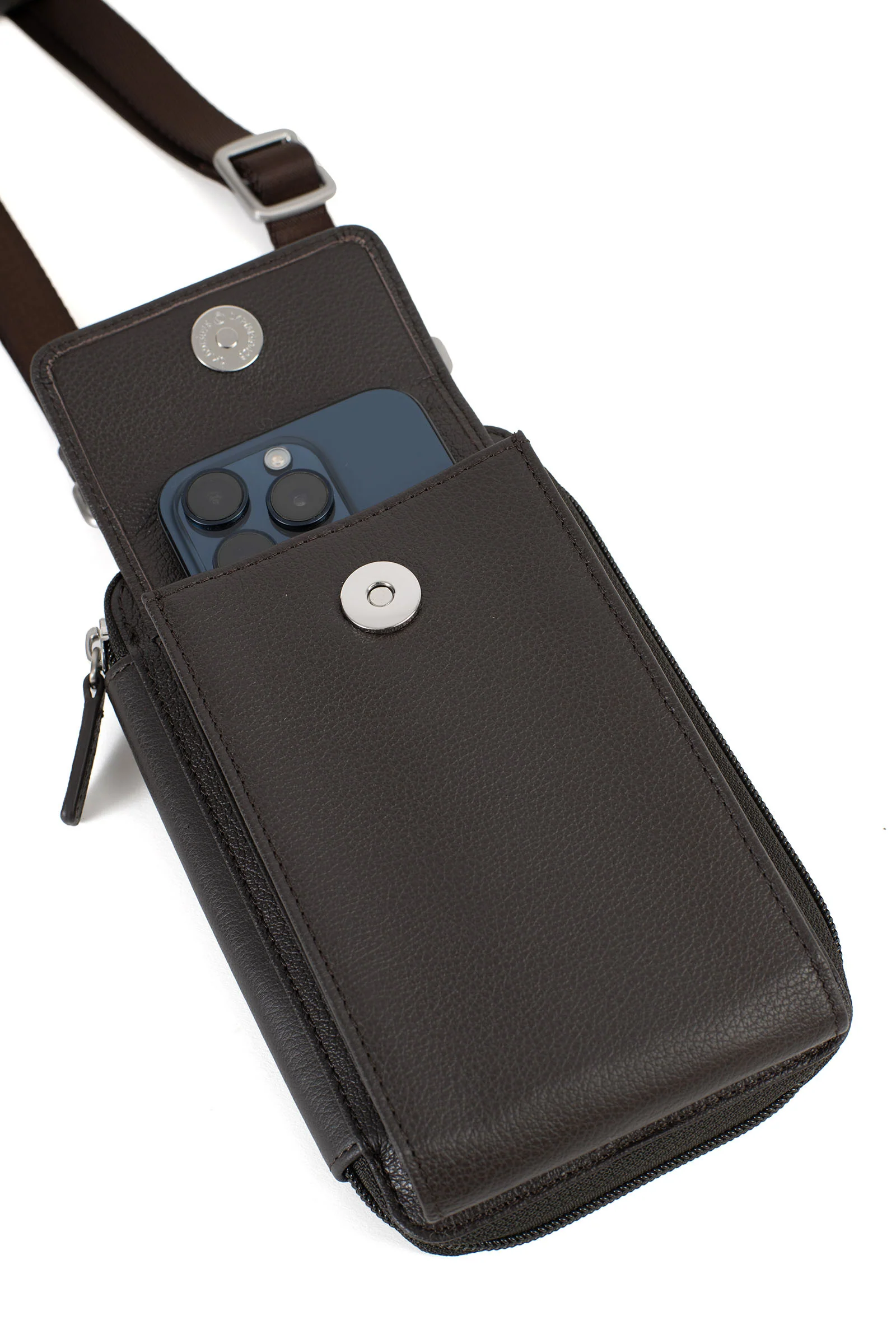 Pochette téléphone avec portefeuille - Stop RFID - Cuir - Image 15