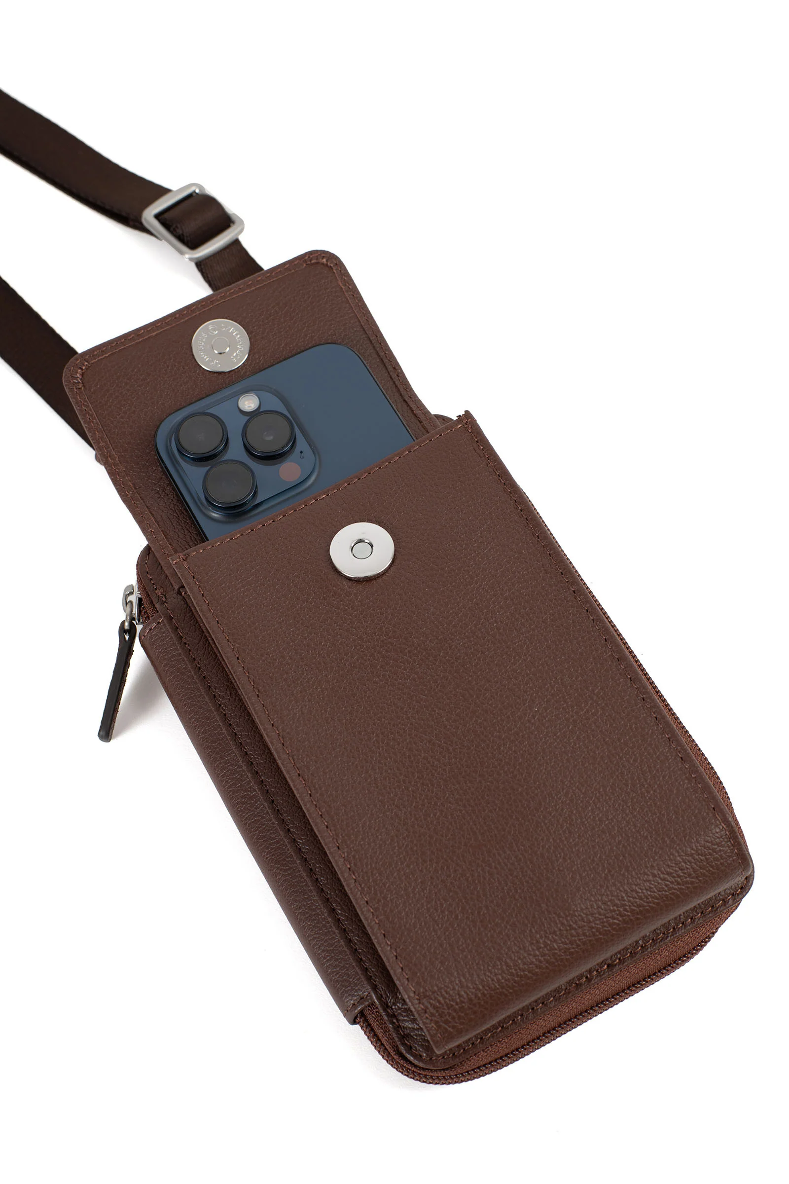 Pochette téléphone avec portefeuille - Stop RFID - Cuir - Image 5