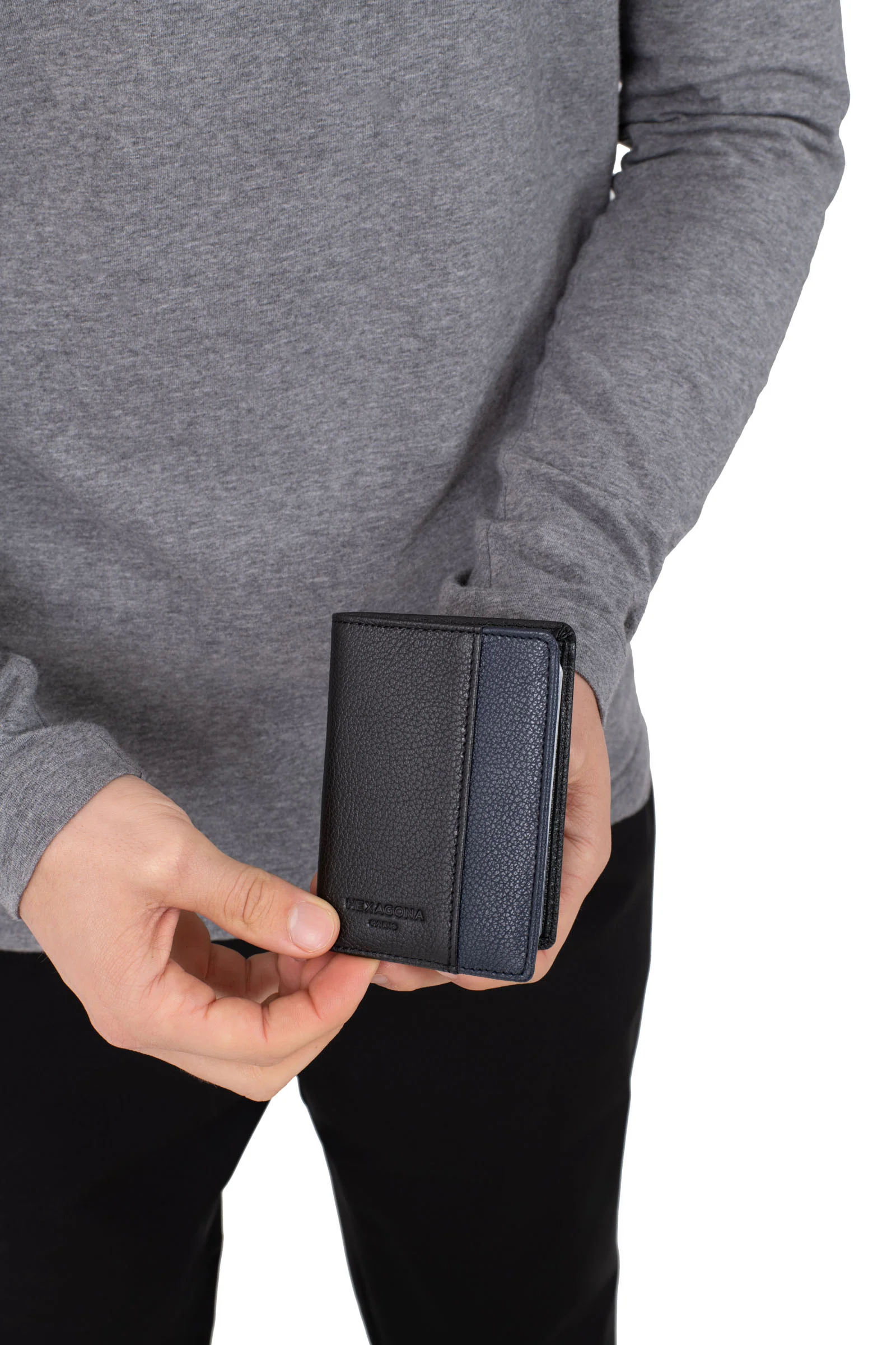 Porte-cartes - 1 volet - Stop RFID - Cuir - Image 2