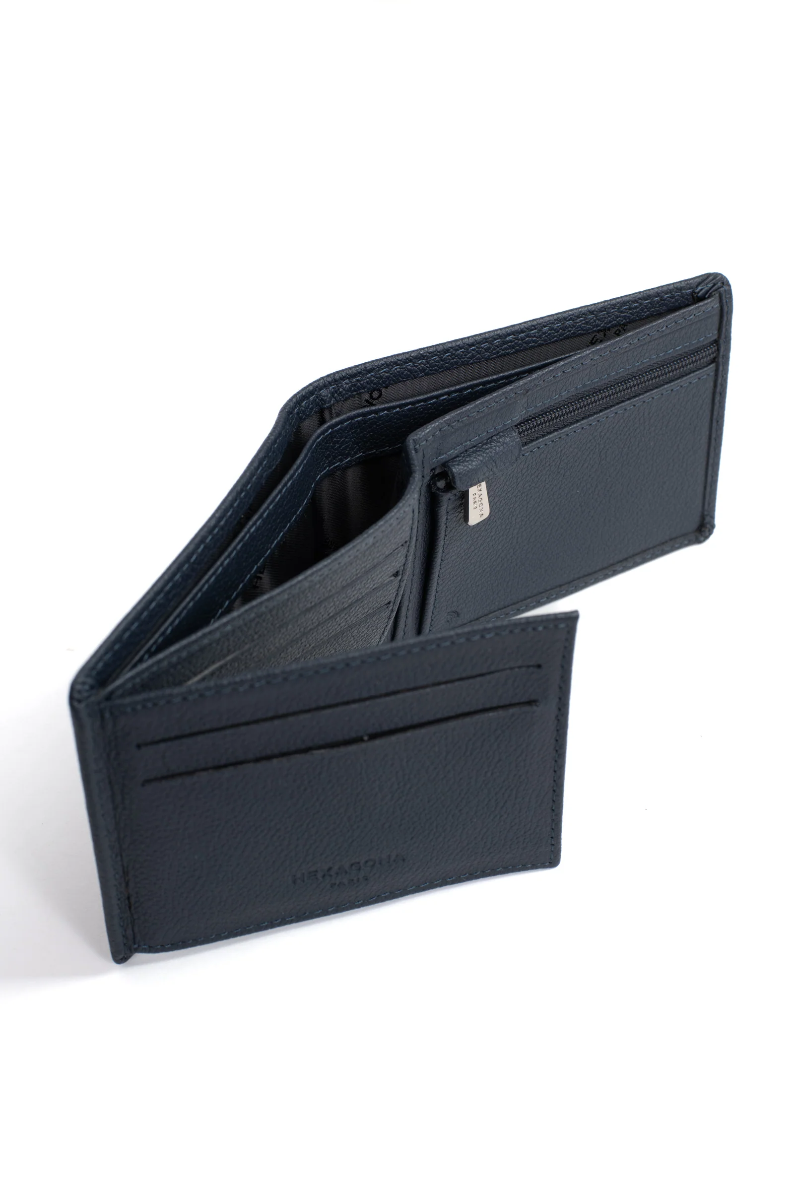 Portefeuille italien - 2 volets - Stop RFID - Cuir de vachette - Image 18