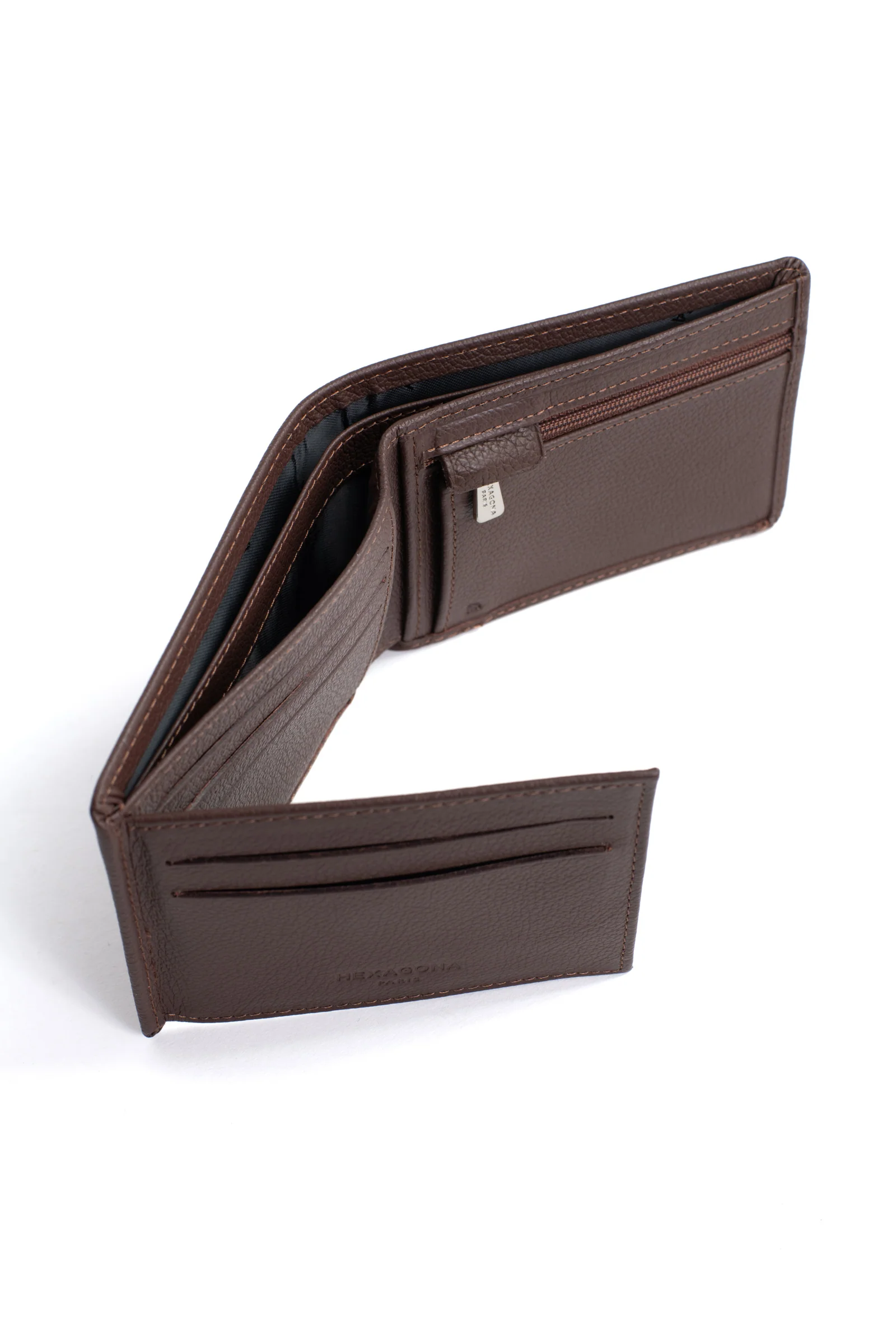 Portefeuille italien - 2 volets - Stop RFID - Cuir de vachette - Image 24