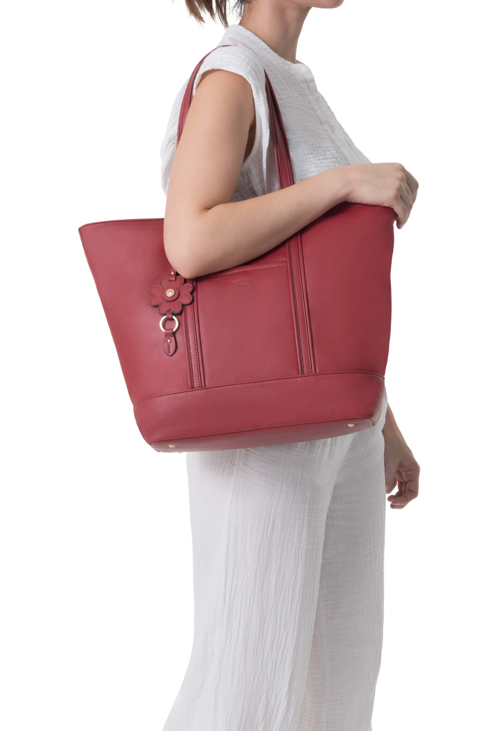 Sac cabas porté épaule - A4 - Cuir de vachette - Image 26