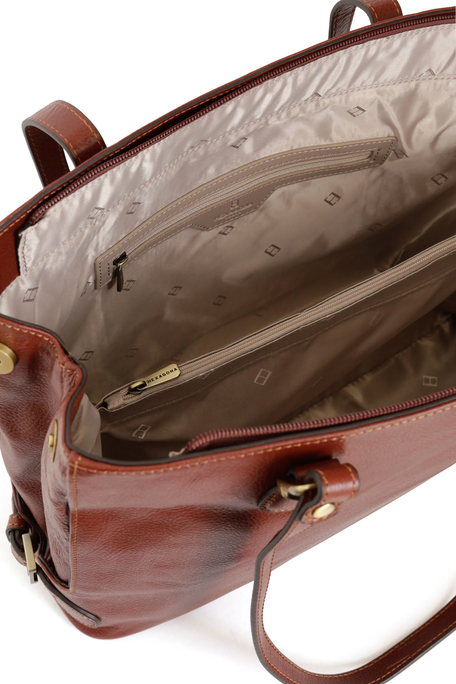 Sac porté épaule 2 anses - A4 - Cuir - Image 18