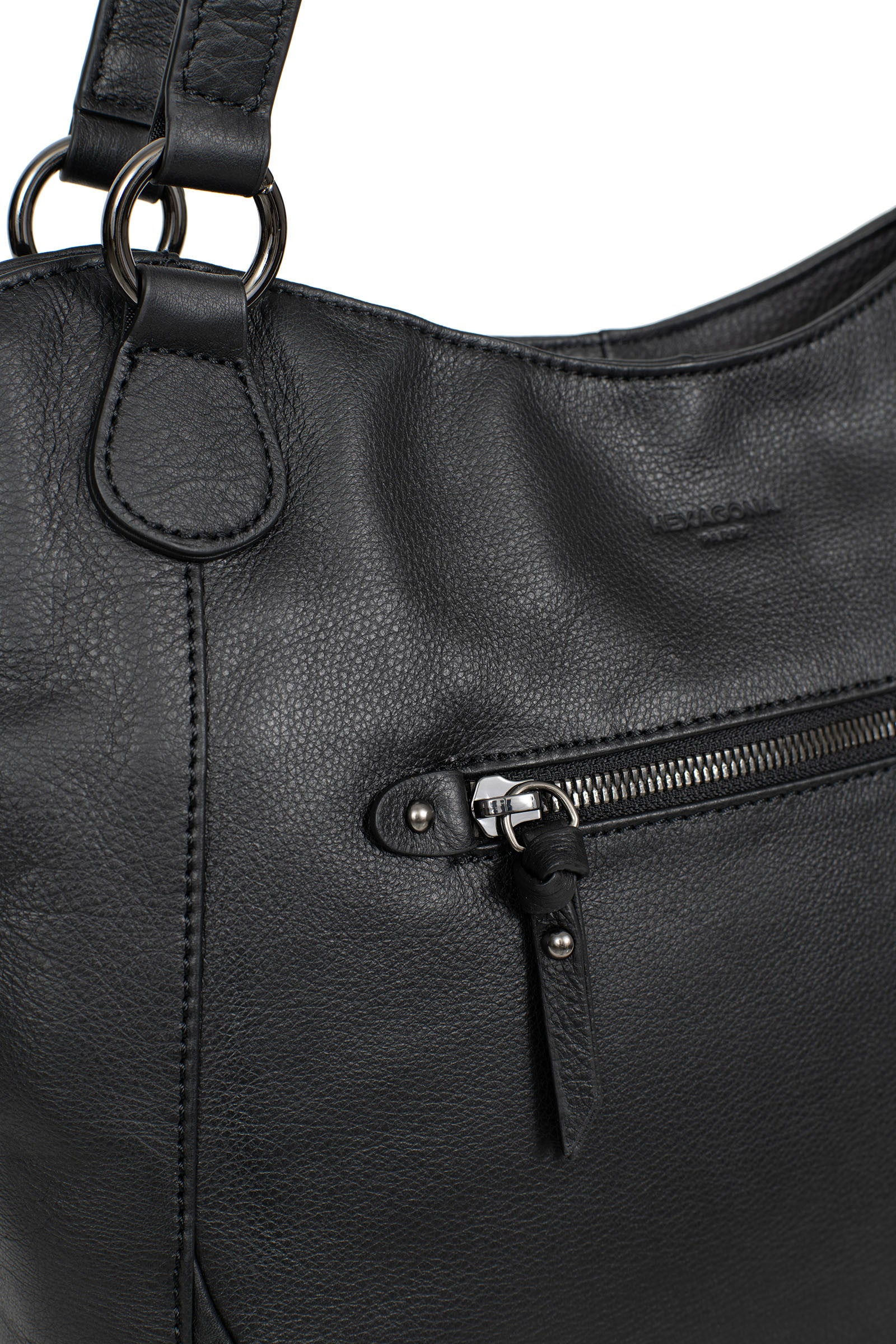 Sac porté épaule 2 anses - A4 - Cuir - Image 4