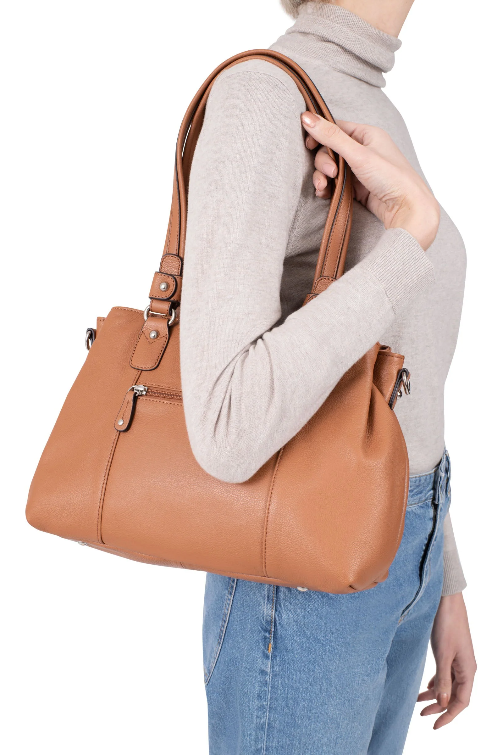 Sac porté épaule 2 anses - Cuir - Image 61