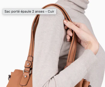 Sac porté épaule 2 anses - Cuir - Image 92
